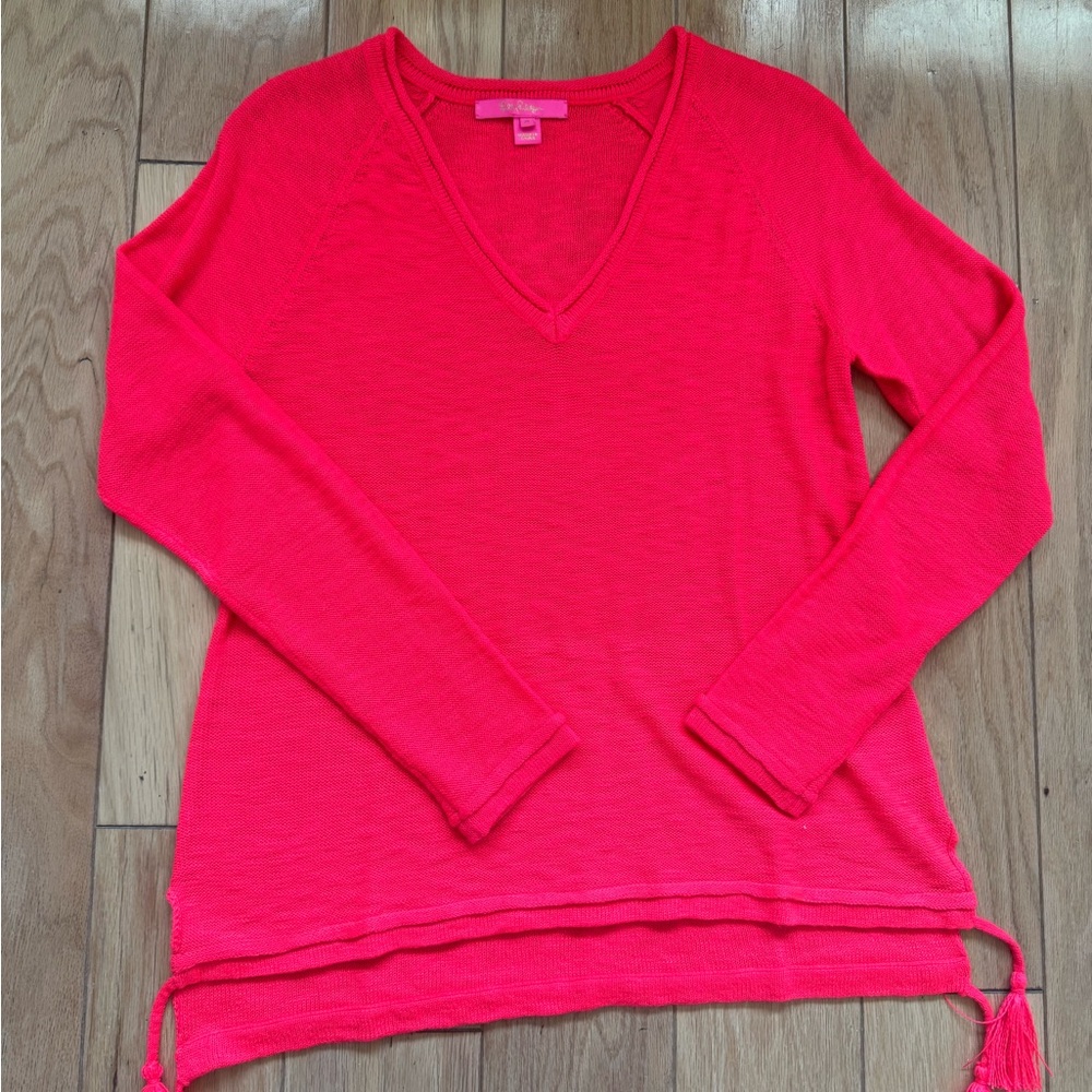 Lilly Pulitzer Bright Coral M Sweater